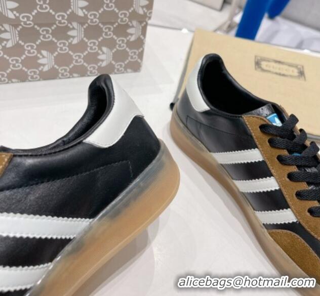 Best Product Gucci x Adidas Gazelle Suede and Velvet Sneakers Black/Brown 021357