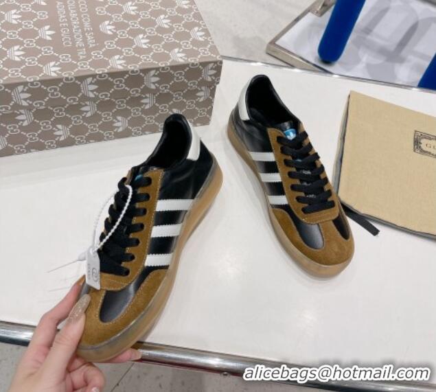 Best Product Gucci x Adidas Gazelle Suede and Velvet Sneakers Black/Brown 021357