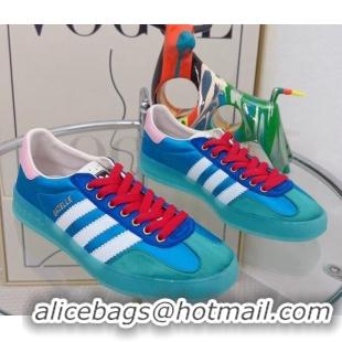 Best Price Gucci x Adidas Gazelle Silk Sneakers Light Blue 021360