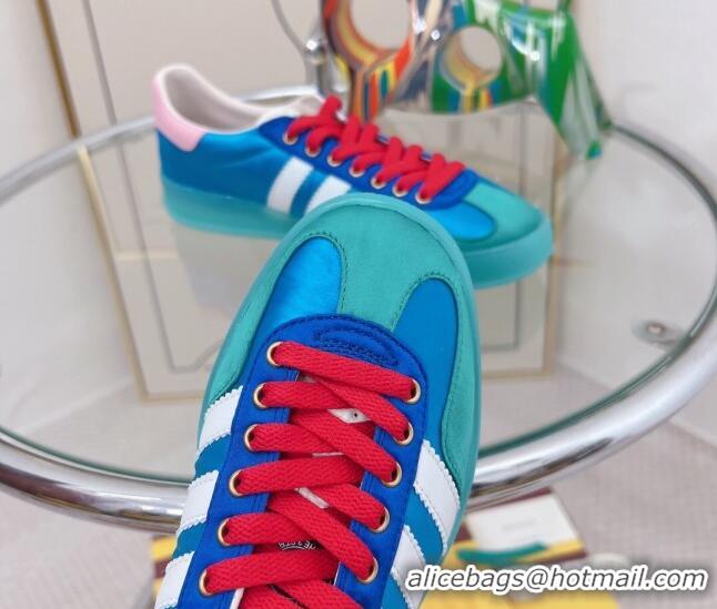 Best Price Gucci x Adidas Gazelle Silk Sneakers Light Blue 021360