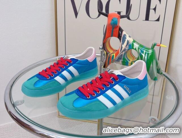 Best Price Gucci x Adidas Gazelle Silk Sneakers Light Blue 021360