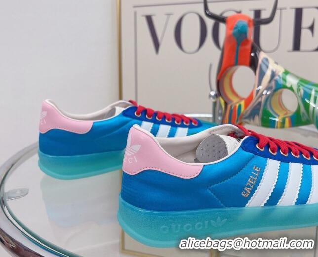 Best Price Gucci x Adidas Gazelle Silk Sneakers Light Blue 021360