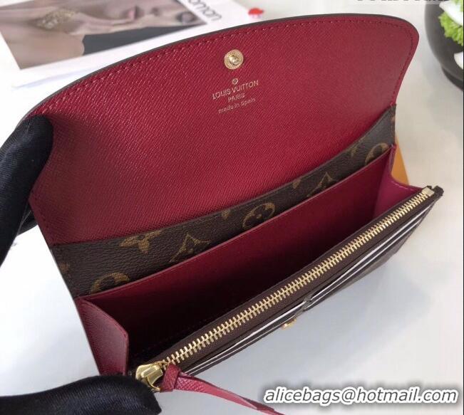 Super Quality Louis Vuitton Monogram Canvas Emilie Wallet M60697 Fuchsia 2022