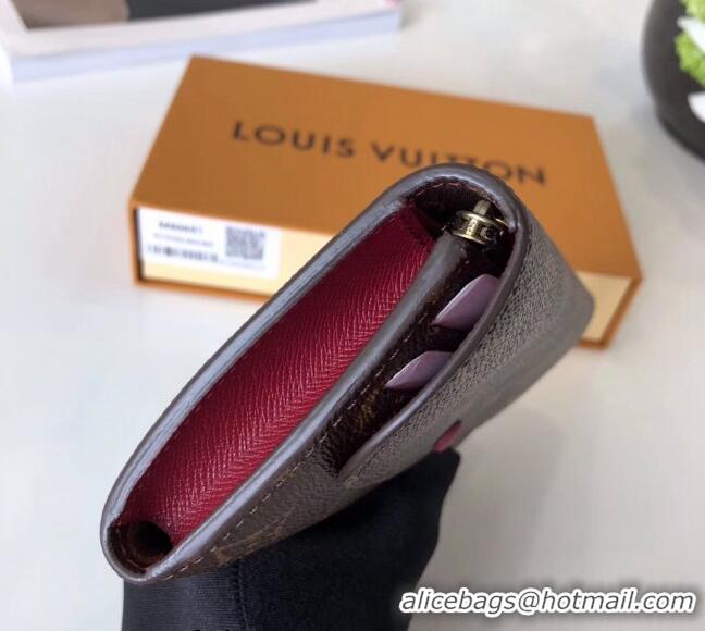 Super Quality Louis Vuitton Monogram Canvas Emilie Wallet M60697 Fuchsia 2022