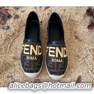 Grade Fendi FF Espadrilles Brown 1128462