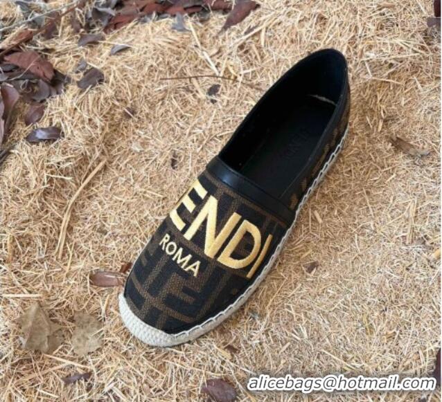 Grade Fendi FF Espadrilles Brown 1128462