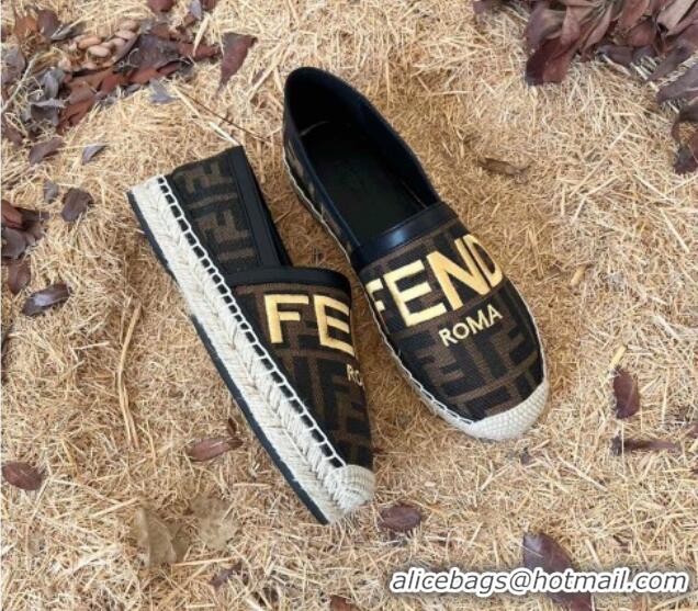 Grade Fendi FF Espadrilles Brown 1128462