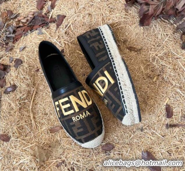 Grade Fendi FF Espadrilles Brown 1128462