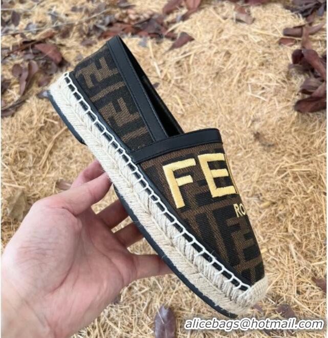 Grade Fendi FF Espadrilles Brown 1128462