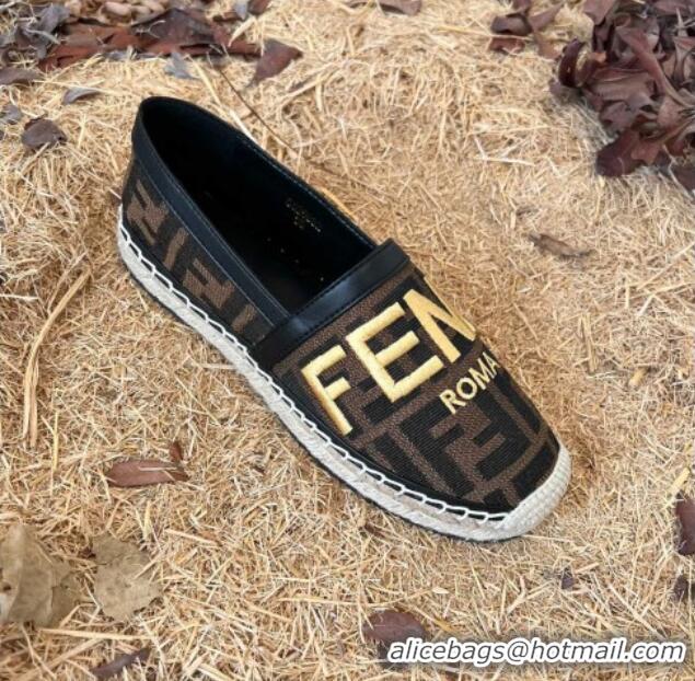 Grade Fendi FF Espadrilles Brown 1128462