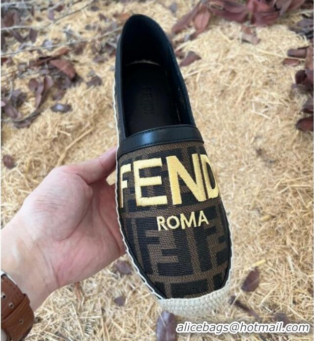 Grade Fendi FF Espadrilles Brown 1128462