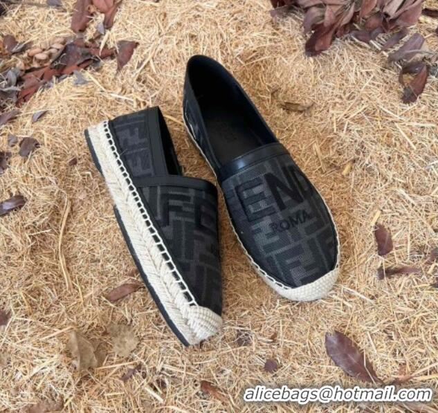 Stylish Fendi FF Espadrilles Black 1128463