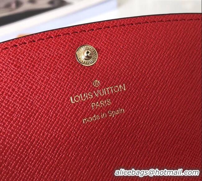 Reasonable Price Louis Vuitton Monogram Canvas Emilie Wallet M60697 Red 2022