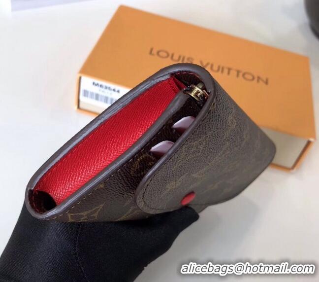 Reasonable Price Louis Vuitton Monogram Canvas Emilie Wallet M60697 Red 2022