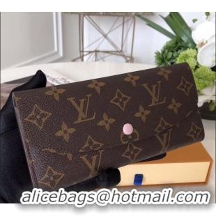 Promotional Louis Vuitton Monogram Canvas Emilie Wallet M61289 Light Pink 2022