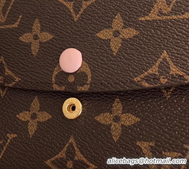 Promotional Louis Vuitton Monogram Canvas Emilie Wallet M61289 Light Pink 2022