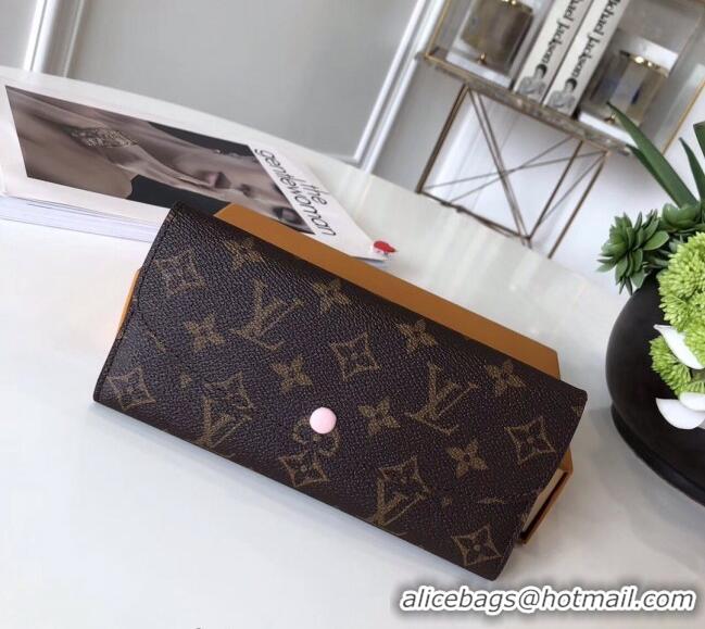 Promotional Louis Vuitton Monogram Canvas Emilie Wallet M61289 Light Pink 2022