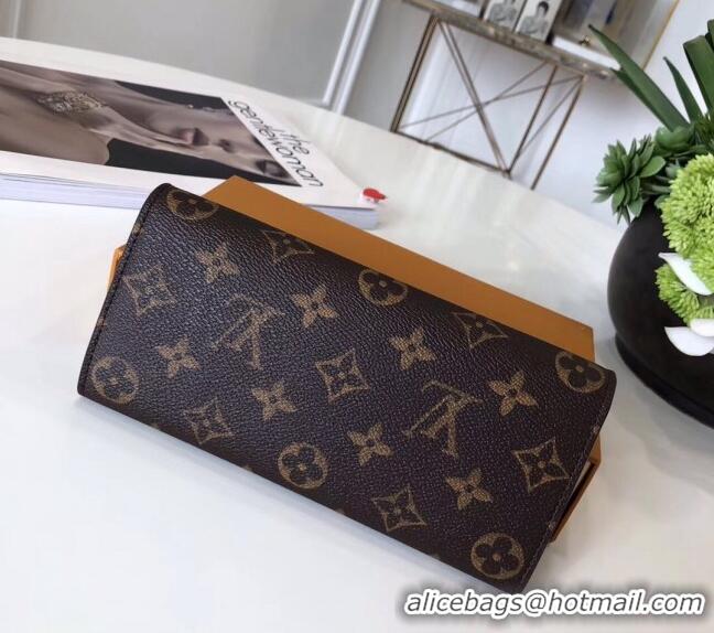 Free Shipping Louis Vuitton Monogram Canvas Emilie Wallet M60697 Dark Pink 2022