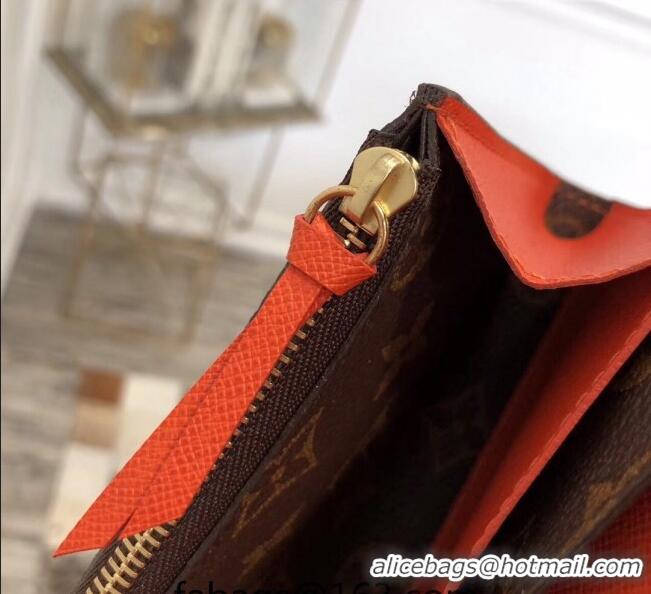 Good Product Louis Vuitton Monogram Canvas Emilie Wallet M60697 Orange 2022