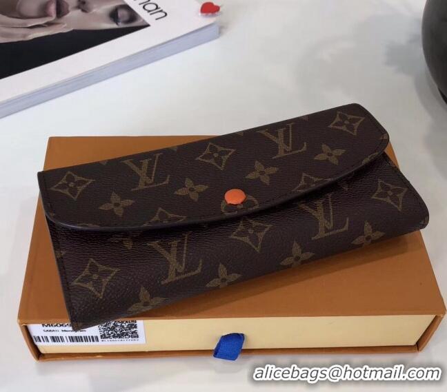 Good Product Louis Vuitton Monogram Canvas Emilie Wallet M60697 Orange 2022