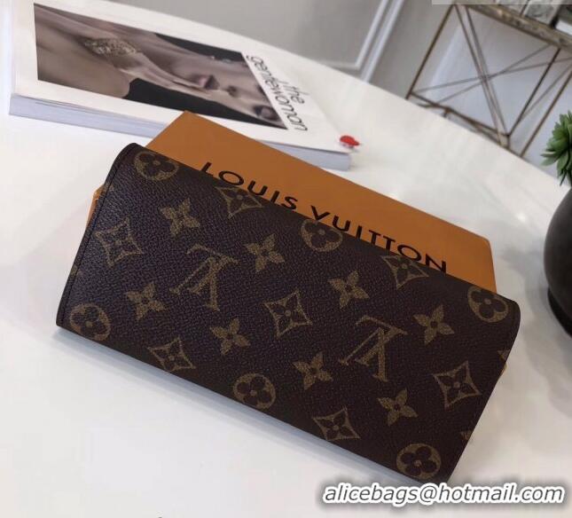 Good Product Louis Vuitton Monogram Canvas Emilie Wallet M60697 Orange 2022