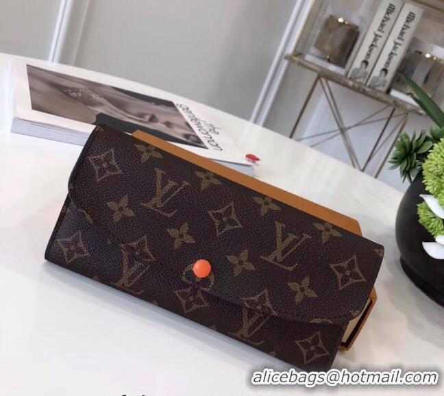 Good Product Louis Vuitton Monogram Canvas Emilie Wallet M60697 Orange 2022