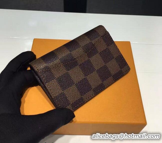 Promotional Louis Vuitton Damier Ebene Canvas Pocket Organizer Wallet N63145 2022