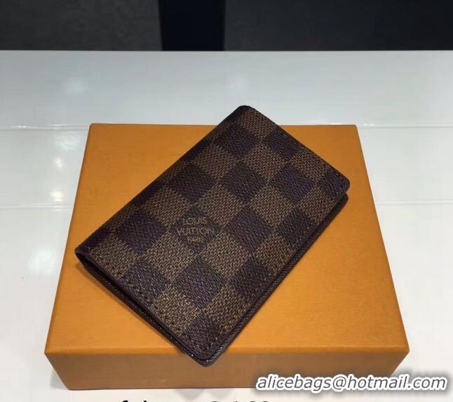 Promotional Louis Vuitton Damier Ebene Canvas Pocket Organizer Wallet N63145 2022