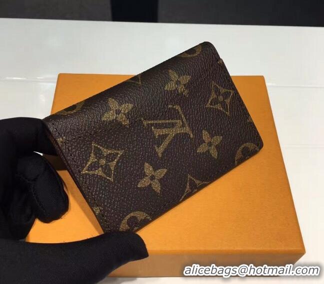 Famous Brand Louis Vuitton Pocket Organizer Wallet M60502 Monogram Canvas 2022