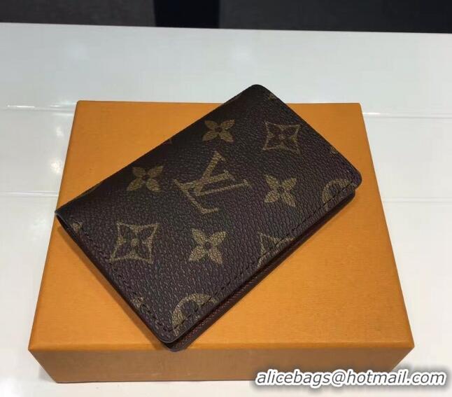 Famous Brand Louis Vuitton Pocket Organizer Wallet M60502 Monogram Canvas 2022