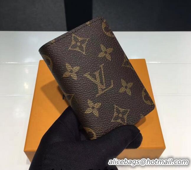 Famous Brand Louis Vuitton Pocket Organizer Wallet M60502 Monogram Canvas 2022