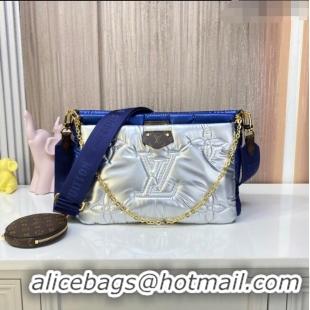 Inexpensive Louis Vuitton LV Pillow Maxi Multi Pochette Accessoires Bag in Nylon M21057 Navy Blue/Silver 2022