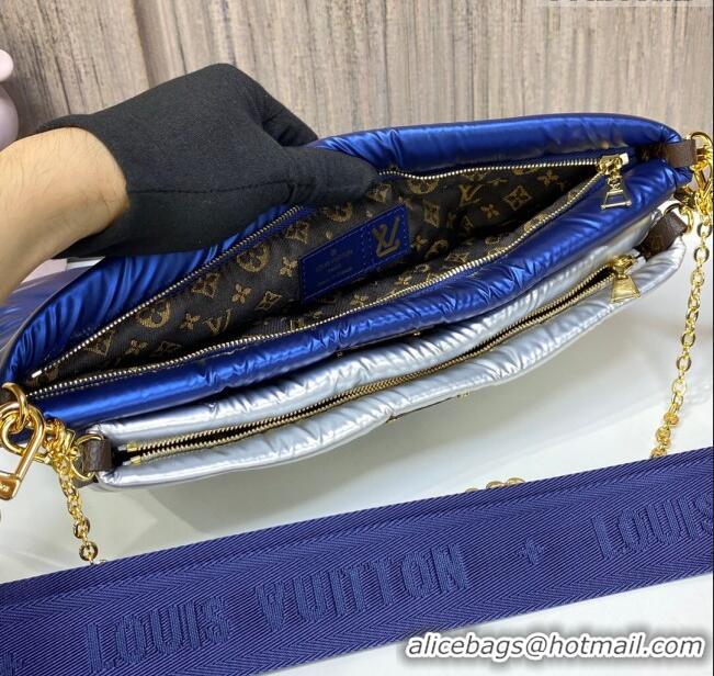 Inexpensive Louis Vuitton LV Pillow Maxi Multi Pochette Accessoires Bag in Nylon M21057 Navy Blue/Silver 2022