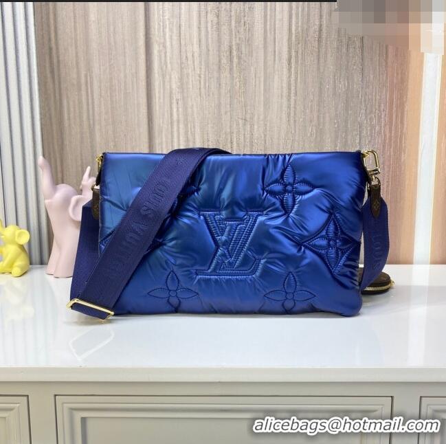 Inexpensive Louis Vuitton LV Pillow Maxi Multi Pochette Accessoires Bag in Nylon M21057 Navy Blue/Silver 2022