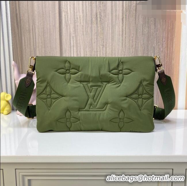 Well Crafted Louis Vuitton LV Pillow Maxi Multi Pochette Accessoires Bag in Nylon M58977 Green/Beige 2022