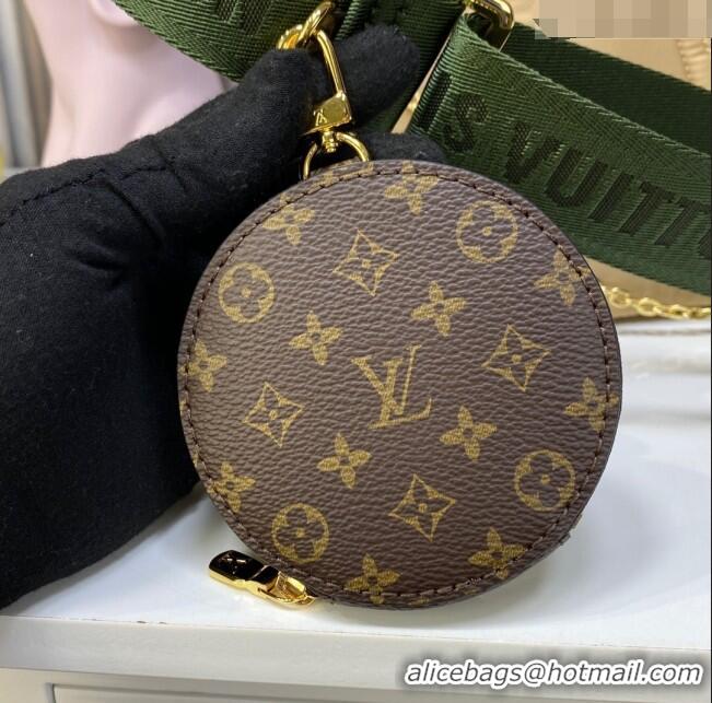 Well Crafted Louis Vuitton LV Pillow Maxi Multi Pochette Accessoires Bag in Nylon M58977 Green/Beige 2022