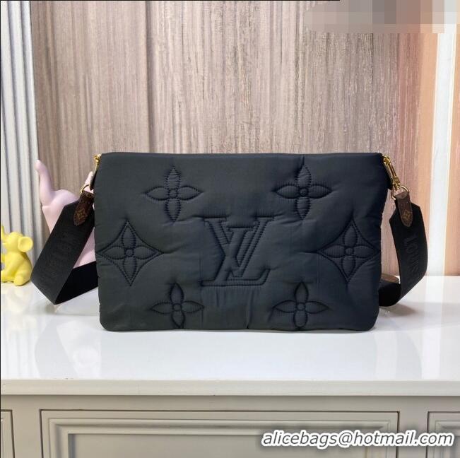 Promotional Louis Vuitton LV Pillow Maxi Multi Pochette Accessoires Bag in Nylon M59877 Black/Dark Pink 2022