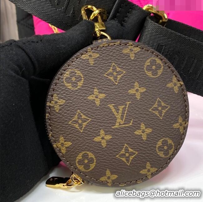 Promotional Louis Vuitton LV Pillow Maxi Multi Pochette Accessoires Bag in Nylon M59877 Black/Dark Pink 2022