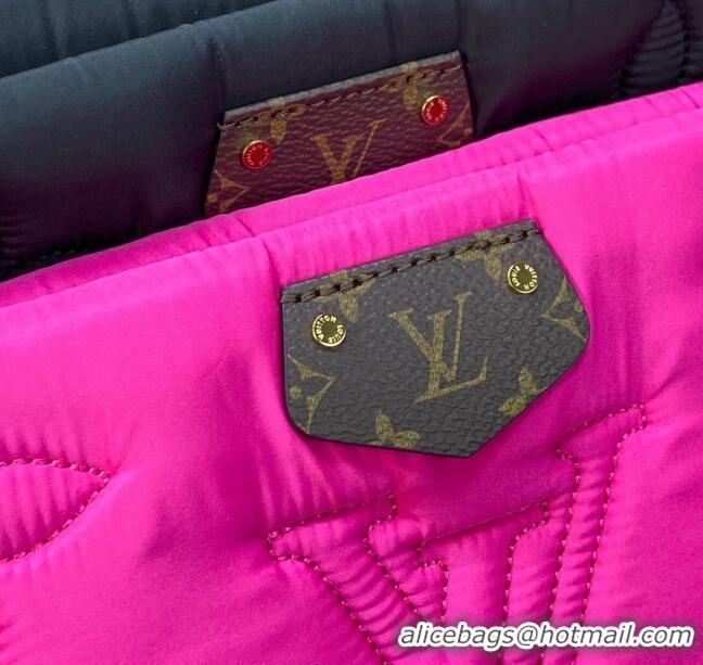 Promotional Louis Vuitton LV Pillow Maxi Multi Pochette Accessoires Bag in Nylon M59877 Black/Dark Pink 2022