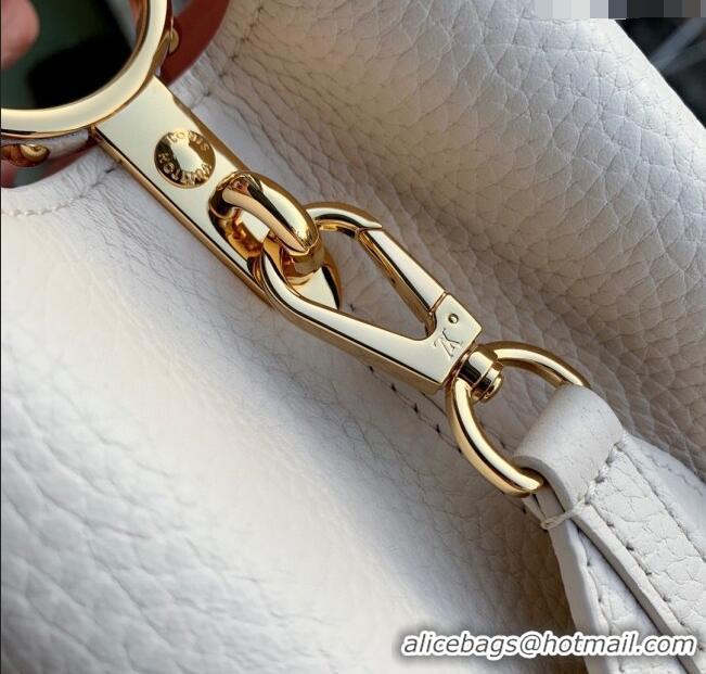 Promotional Louis Vuitton Capucines BB Bag in Taurillon Calfskin M21127 Cream White/Pink 2023