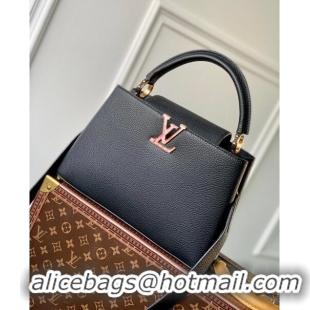 Promotional Louis Vuitton Capucines MM Bag in Taurillon Calfskin M21150 Black 2023