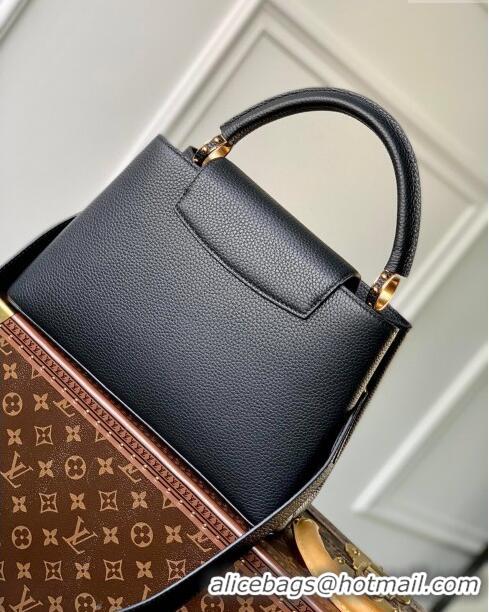 Promotional Louis Vuitton Capucines MM Bag in Taurillon Calfskin M21150 Black 2023