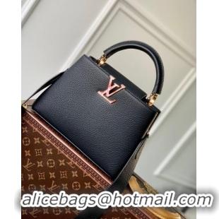 Top Quality Louis Vuitton Capucines BB Bag in Taurillon Calfskin M21150 Black 2023