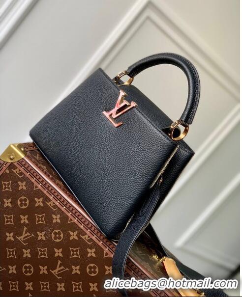 Top Quality Louis Vuitton Capucines BB Bag in Taurillon Calfskin M21150 Black 2023