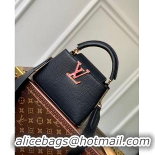 Top Quality Louis Vuitton Capucines Mini Bag in Taurillon Calfskin M21150 Black 2023