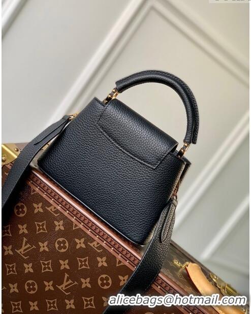 Top Quality Louis Vuitton Capucines Mini Bag in Taurillon Calfskin M21150 Black 2023