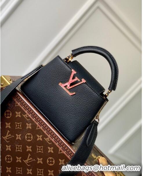 Top Quality Louis Vuitton Capucines Mini Bag in Taurillon Calfskin M21150 Black 2023