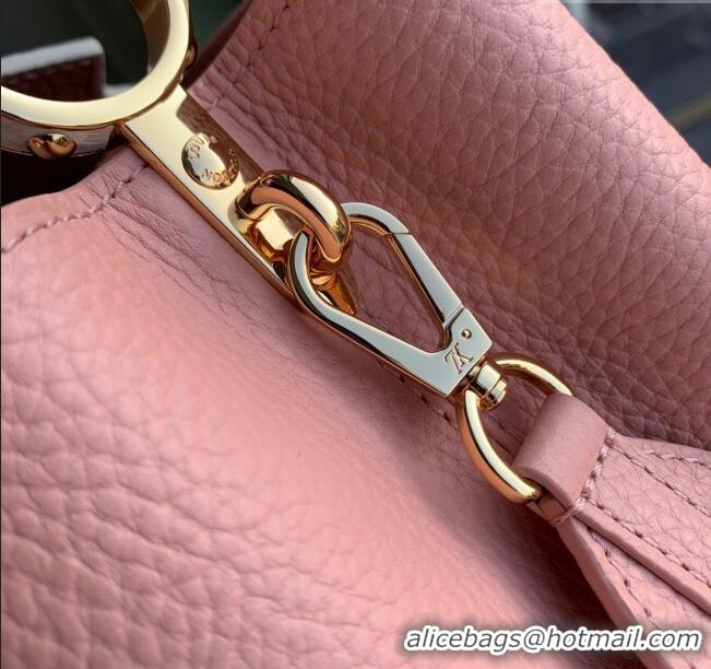 Good Product Louis Vuitton Capucines MM Bag in Calfskin and Snake Leather M21150 Pink 2023