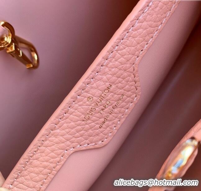 Good Product Louis Vuitton Capucines MM Bag in Calfskin and Snake Leather M21150 Pink 2023