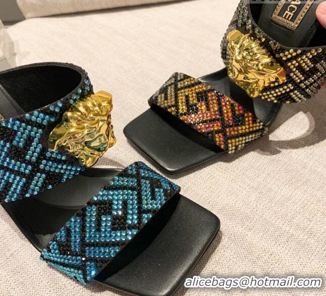 Good Looking Versace x Fendi Fendace Medusa Crystals High Heel Sandals 10.5cm Black/Multicolor 122607